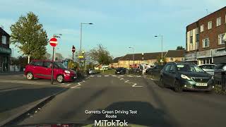 Garretts Green Driving Test Route 9  Garretts Green Birmingham England [upl. by Asilem]