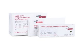 Selfdiagnostics Deutschland GmbH SARSCoV2 Rapid Antigen Test Nasal Saliva Instructional Video [upl. by Hnacogn]