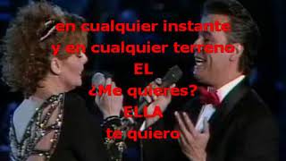 JUAN GABRIEL Y ROCIO DURCAL EL DESTINO con letra [upl. by Howey]