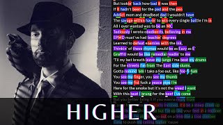 Eminem  Higher  Lyrics Rhymes Highlighted [upl. by Sharona882]