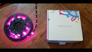 DreamColor Music LED Strip Lights Quick unbox and setup Bluetooth 10 discount code [upl. by Ianej]