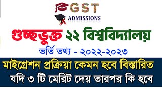 গুচ্ছে মাইগ্রেশন প্রক্রিয়া কিভাবে হবে  Gst Migration Process 2023  Gst Admission Update 2023 [upl. by Boorman]