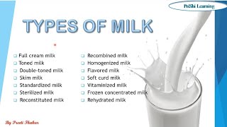 Special Types of Milk  Dairy Technology dairyscience education fso [upl. by Dagmar478]