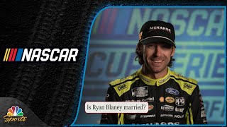 NASCAR playoff drivers answer the internets most searched questions  Motorsports on NBC [upl. by Ecirad]