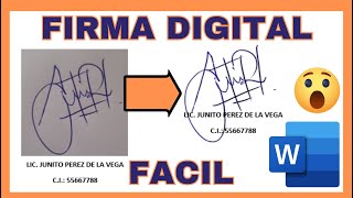 COMO HACER UNA FIRMA DIGITAL EN WORD  FIRMA DIGITAL 2024  APRENDE A CREAR TU FIRMA DIGITAL FACIL [upl. by Carboni]