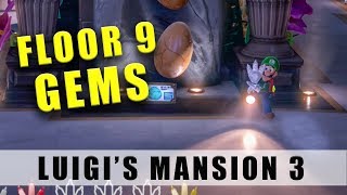 Luigis Mansion 3 9F gems  All Floor 9 gem locations [upl. by Elsworth635]