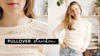 Sehr einfachen Pullover stricken  Strickanleitung für Beginner [upl. by Celinka412]