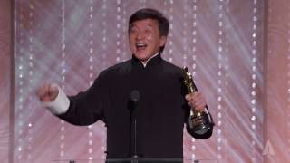 Jackie Chan receives an Honorary Award at the 2016 Governors Awards [upl. by Lonna]