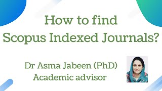 How to find Scopus indexed Journals [upl. by Engdahl]