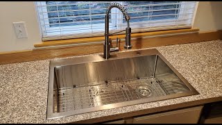 Kraus Stainless Steel Kitchen Sink Installation [upl. by Zined]