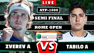 🔴LIVE  ZVEREV vs TABILO • ATP Rome 2024 SF • ATP Masters 1000 de Roma SF [upl. by Scornik634]