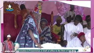 NEW OLOSI OF OSIEKITI OBA STEPHEN ALABI GETS STAFF OF OFFICE [upl. by Island]