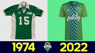 The Evolution of Seattle Sounders Kit 202223  All Seattle Sounders Jerseys in History 2022 2223 [upl. by Ellednahc]