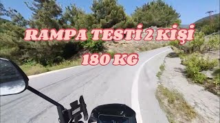 HORWİN SK3 elektrikli motor iki kişi rampa testi 180 kg 😉ho [upl. by Zanahs]