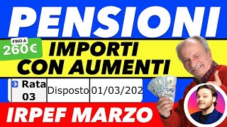 PENSIONI 👉 AUMENTO IMPORTI MARZO 💶 RIFORMA IRPEF 2024 [upl. by Uhej]