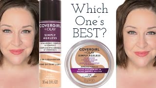 Foundation BATTLE COVERGIRL Cream vsLiquid ❤️ COVERGIRL Simply Ageless [upl. by Clerissa]