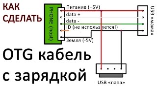 USB OTG кабель с одновременной зарядкой [upl. by Nilknarf]