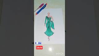 Fashion Art  art drawing painting  Model art  Dress design  Fashion design  Tushars art [upl. by Wainwright]