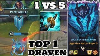 Wild Rift Draven  Top 1 Draven Gameplay Legendary Ranked [upl. by Arahat]