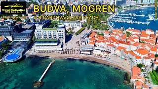 BUDVA MOGREN Ričardova Glava plaža Jesen 2024  BUDVA MOGREN amp Ričardova Glava Beach Aerial View [upl. by Bradski]