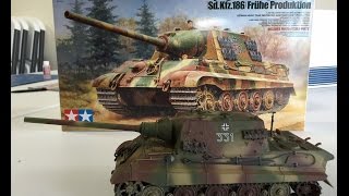 Building the Tamiya JagdTiger including painting weathering [upl. by Richella]