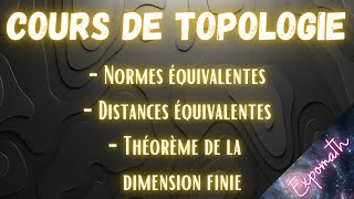 SUP Cours de topologie V  normes et distances équivalentes  exercice dapplication corrigé [upl. by Princess]