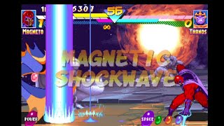 Marvel Super Heroes 1995 Classic Arcade Fighting Playthrough Complete Magneto [upl. by Ecadnarb]