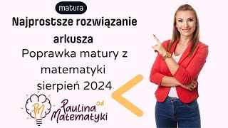 Rozwiązanie poprawka matura matematyka sierpień 2024  odpowiedzi [upl. by Natalya43]