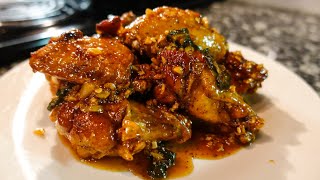 How To Make Spicy Honey Garlic Wings Recipe [upl. by Yrffoeg]