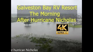 Galveston Bay RV Resort on Dickinson Bayou After Hurricane Nicholas Drone Footage [upl. by Htieh]