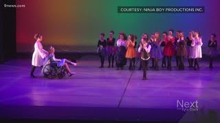 Irish step dancer finishes show in wheelchair after spraining her ankle [upl. by Almat]