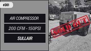 SULLAIR 200 CFM Air Compressor  equipment sullair texas [upl. by Elam76]