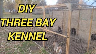 DIY Three Bay Dog Kennel  kennel tour [upl. by Westland]