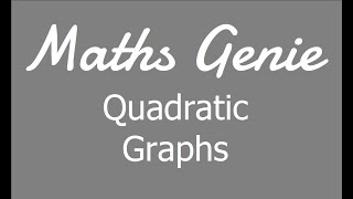 Quadratic Graphs [upl. by Waldner]