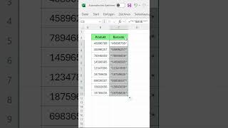 Barcodes in Excel erstellen und drucken excel office365 [upl. by Ainud]