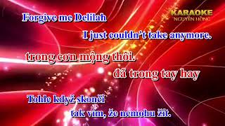 KARAOKE Tone Nam Em…Delilah  Tình hận  Čas růží [upl. by Ronica]