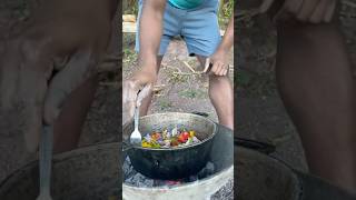 Outdoor Cooking Jamaica  Jamaican Salt Mackerel jamaica offgrid outdoorcooking shorts [upl. by Yur]