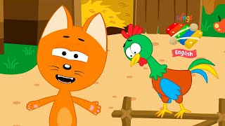 Rooster Song  Kote Kitty Meow Meow  nursery rhymes [upl. by Anelegna]