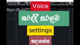 tony M Music Production  voice කරද්දී settingsහදාගන්න සරලව [upl. by Budwig107]