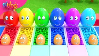 Surprise Eggs Kids Song  Colorful Eggs  BluLoo Nursery Rhymes amp Kids Songs [upl. by Kester792]