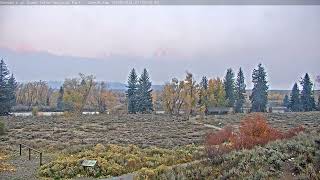 Teton Time Lapse of sunrise viewed from Dornans on October 6 2024 [upl. by Beaston]