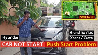 Hyundai xcent SMK Repair  SMK push start button  Grand i10  i20  Creta  smart key unit [upl. by Ozne]