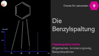 Die Benzylspaltung  Massenspektrometrie  LF10  Chemie für Laboranten  DerChemieFuchs [upl. by Aneliram]