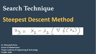 Steepest Descent Method  Search Technique [upl. by Enyt]