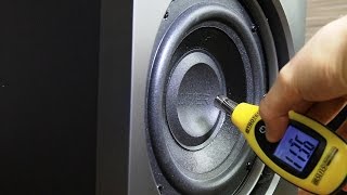 Edifier S530D subwoofer excursion bass test dB SPL test [upl. by Ecyla]