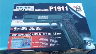 Swiss Arms p1911 Co2 Tabanca tanıtım kısa atışlar [upl. by Attalie]