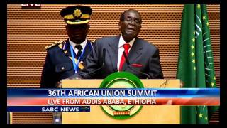 AU Chair Robert Mugabe address 26th AU Summit [upl. by Annawek]