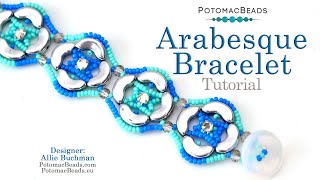 Arabesque Bracelet  DIY Jewelry Making Tutorial by PotomacBeads [upl. by Dorelia807]