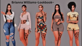 Sims 4 Cas Brianna Williams LookbookCC Folder [upl. by Chimene]