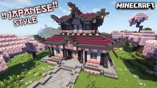 How to build Beautiful JAPANESE House in Minecraft  EPIC    Wooden House 10 [upl. by Huttan]